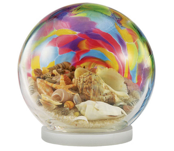 Rainbow Sand Globe by Glass Eye Studio